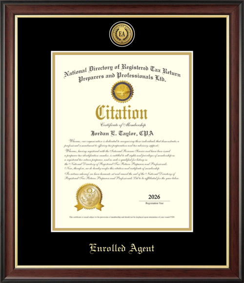 EA PTIN Certificate